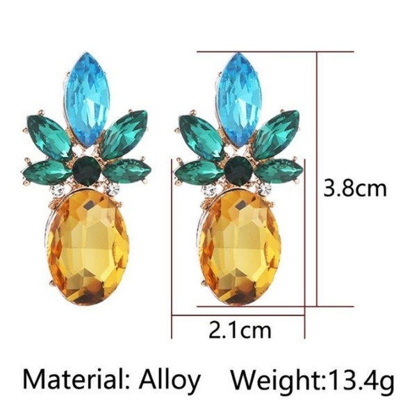 🌟🌟Pineapple Stud Earrings🌟🌟 Tropical - Picture 4 of 5